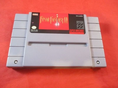 Final Fantasy II (Super Nintendo SNES, 1991) game WORKS! *doesn't save* #B - Image 1 of 3