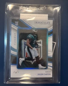 2023 Immaculate Clearly NFL Shield Jalen Carter 1/1 - Picture 1 of 2