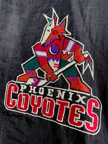 Vintage NHL Phoenix Coyotes Pullover Jacket Youth Size L 90’s Lined Hockey Vtg Cover