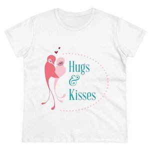 Hugs & Kisses - Women's Midweight Cotton Tee - Picture 1 of 26