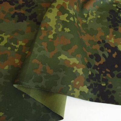 Camouflage-Stoff aus Baumwolle im Bundeswehr Armee Flecktarn Meterware Tarnstoff