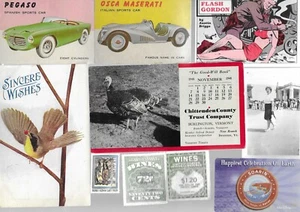 Junk Journal Scrapbook Ephemera Mixed Lot Paper Stickers Cards Photo Stamps etc - Picture 1 of 3