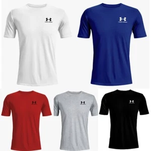 Under armour Tshirt For Mens Gym/Sport 100% Cotton Chest Logo MORE THAN 10 COLOR - Picture 1 of 8