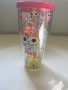 Tervais owl 24oz hot and cold travel tumbler Pink lid - Picture 1 of 6