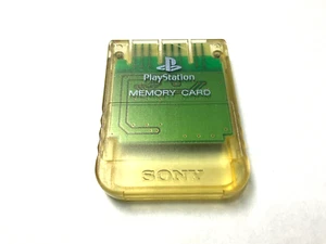 Tested ! Official *True Clear* White Playstation 1 Memory Card Japan/US PS1 PSX - Picture 1 of 3