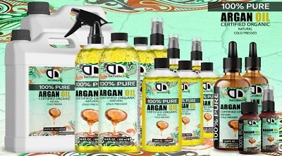 Organic Argan Oil 100% Cold Pressed Pure Virgin Vegan for Hair Beard & Skincare - Image 1 of 3