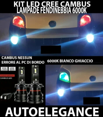 FIAT QUBO 2008-2016 LAMPADE FENDINEBBIA H1 LED 10.000LM CAMBUS - AT - Immagine 1 di 4