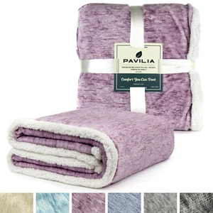 Plaid Throw Blanket for Couch Sofa Bed Sherpa Fleece Soft Microfiber Reversible - Picture 1 of 114