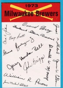 1973 Topps - #Checkliste Brewers - Bild 1 von 2
