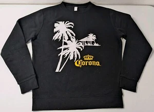 Corona Sweatshirt Men's L Black Graphic Long Sleeve Beer - Picture 1 of 6