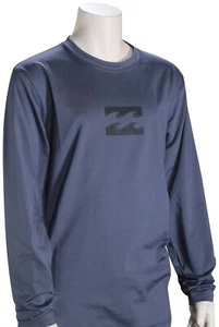 Billabong Boy's All Day Wave LS Surf Shirt - Slate Blue - New - Picture 1 of 1