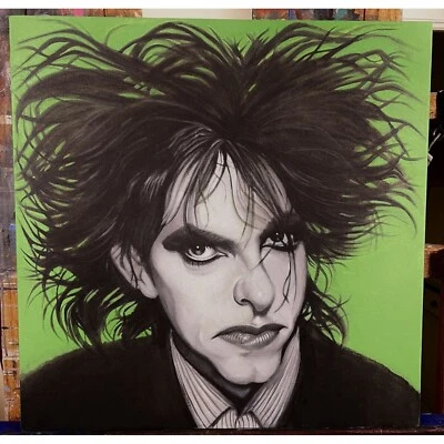 Pintura The Cure Robert Smith 24x24 Lienzo Acrílico Firmado ÚNICO Gótico Punk Certificado de Autenticidad Foto 1 de 2