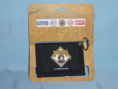 PITTSBURGH PIRATES  Nylon I.D. CARD CASE with KEYRING  Lot of 2  NIP - Image 1 of 2