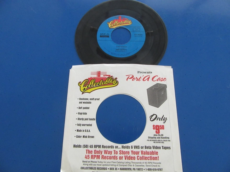 70's Record 45 RPM JIMMY BUFFETT / Margaritaville / Come Monday / Collectables Foto 1 de 1