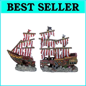 Elegant Large Shipwreck Aquarium Decor – Perfect for Freshwater & Saltwater Fish - Picture 1 of 11