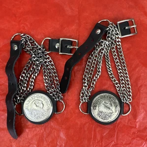 Harley-Davidson Cadena Bota Correa Accesorios Logo con Águila y Rosas Juego de Dos - Imagen 1 de 8