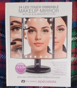 Rio 24 LED Touch Dimmable Make-up Mirror BNWT - Picture 1 of 12