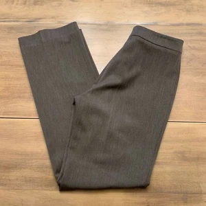 Thalian Brown Slim Straight Polyester Blend Stretch Dress Pants Women's Size 6 - Picture 1 of 6