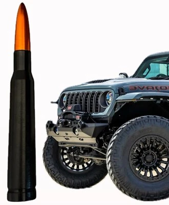 Antena bala VMS 5,5" para Jeep Wrangler y Gladiator con punta naranja Foto 1 de 2
