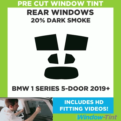 For BMW 1 Series 5-door Hatchback 2019+ Pre Cut Window Tint Kit 20% Dark Rear - Image 1 of 4