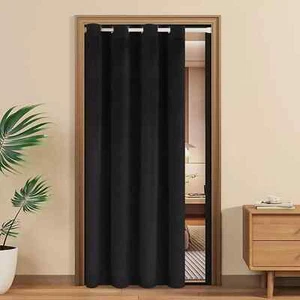 Velvet Door Curtains Grommet Privacy for Doorway,Closet Curtain for Open Closet, - Picture 1 of 8