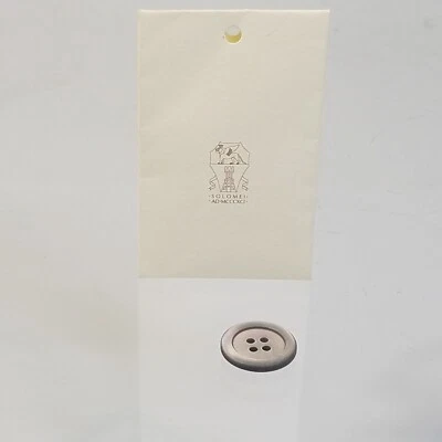 Brunello Cucinelli Replacement Button 4 Hole Gray  Button SOLOMEI AD MCCCXCI - Image 1 of 4