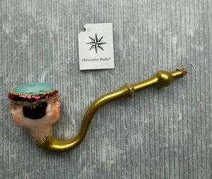 vintage CHRISTOPHER RADKO Talking Pipe Glass Ornament - Picture 1 of 14