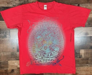 Vintage Ed Hardy Shirt Mens XL Red Y2K Christian Audigier Tiger Eternal Courage - Picture 1 of 16