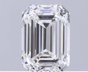 Lab Grown 1.00ct EMERALD E Color SI1 Clarity STONE IGI Certified HPHT DIAMOND - Picture 1 of 8