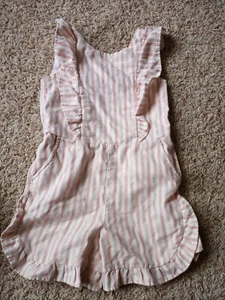 Genuine Kids OshKosh 5T Open Back Romper Boutique Ruffles Summer Shorts outfit - Picture 1 of 4