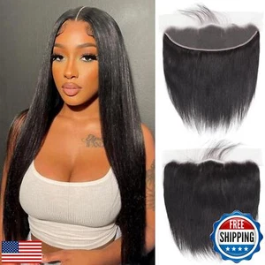 13x4 Spitze Frontalverschluss gerade Ohr zu Ohr HD Spitze frontal vorgezupft 12  - Bild 1 von 5