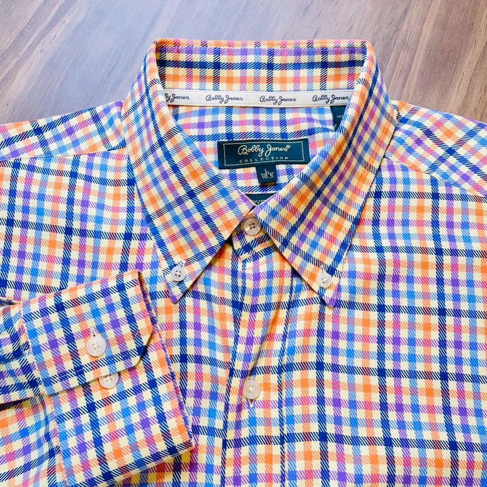 Bobby Jones Collection Long Sleeve Multicolor Dress Shirt Size L (16.5) - Image 1 of 4