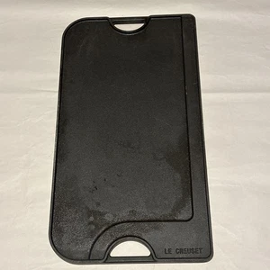 vtg Le Creuset Cast Iron Black Giant Reversible Grill Griddle L0053 18-1/4”x9” - Picture 1 of 13