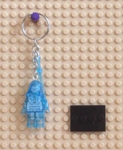MINIFIGURE KEYCHAIN Star Wars - HOLOGRAPHIC DARTH REVAN w/Lightsaber Charm Stand - Picture 1 of 4