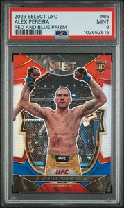 2023 Select UFC Alex Pereira Rookie Concourse Red and Blue Prizm PSA 9 Pop 9 - Picture 1 of 3