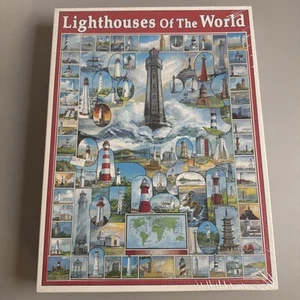 Lighthouse Of The World Puzzle - NEW In Box SEALED 1000 Pieces - White Mountain - Picture 1 of 3