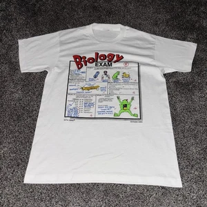 T-shirt vintage anni 90 Strange James esame di biologia mai indossata scienza grande umorismo rara - Foto 1 di 15