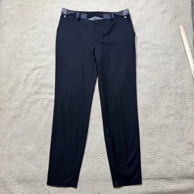 Pantalones de vestir Diesel para mujer 27 azul marino ajustados pantalones cónicos cintura en contraste Foto 1 de 4