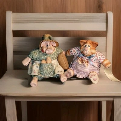 Кошка и котята и миссис Russ Berrie Momma Свинья с татуировками. Кэтлин Келли  - Изображение 1 из 4