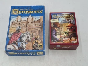 Carcassonne board game 2000 German Edition & Z-Man Expansion 2 Traders & Builder - Picture 1 of 21