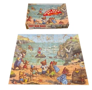 De colección Raro TUCO Rompecabezas Oso de Peluche Playa Triple Grueso Piezas Completo 108 Piezas - Imagen 1 de 4