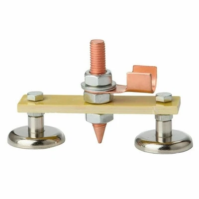 Soporte de abrazadera magnética de doble soldadura para postes y mesas de metal Foto 1 de 4