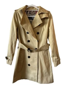 BURBERRY The Kensington Nova Check Lined Trench Coat Beige UK36 USA4 ITA38 - Picture 1 of 16