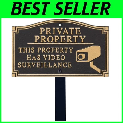 Garden Protection Plaque with Video Surveillance - Image 1 of 4