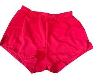 Pantaloncini Uomo Vintage Felco Atletica Palestra Rosso Lg 100% Poliestere USA Union Made - Foto 1 di 4