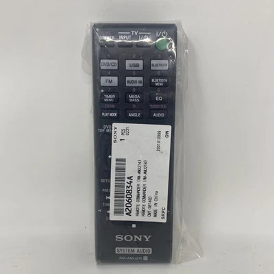 NEW NOS OEM SONY RM-AMU214 Remote Control CMT-SBT40D Genuine Original - Image 1 of 2