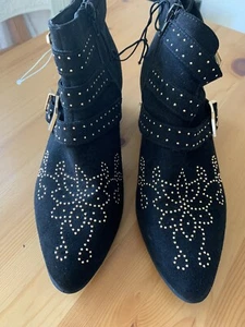 Studded Ankle Boots Size 8 / 39. New Never Used. - Picture 1 of 4