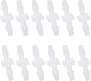 Plastic Hose Barb Fitting, 1/8" X 1/8" Pipe Connectors,Barbed Splicer Mender Joi - Picture 1 of 12