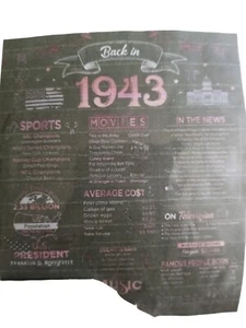 Coperta in pile nuova in confezione sigillata bella storia 1943 60" pollici X 50" pollici - Foto 1 di 5