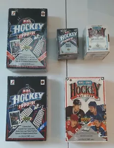 1990-91 & 1991-92 UD NHL HOCKEY Low & High Series Five Wax Boxes Sealed - Picture 1 of 7